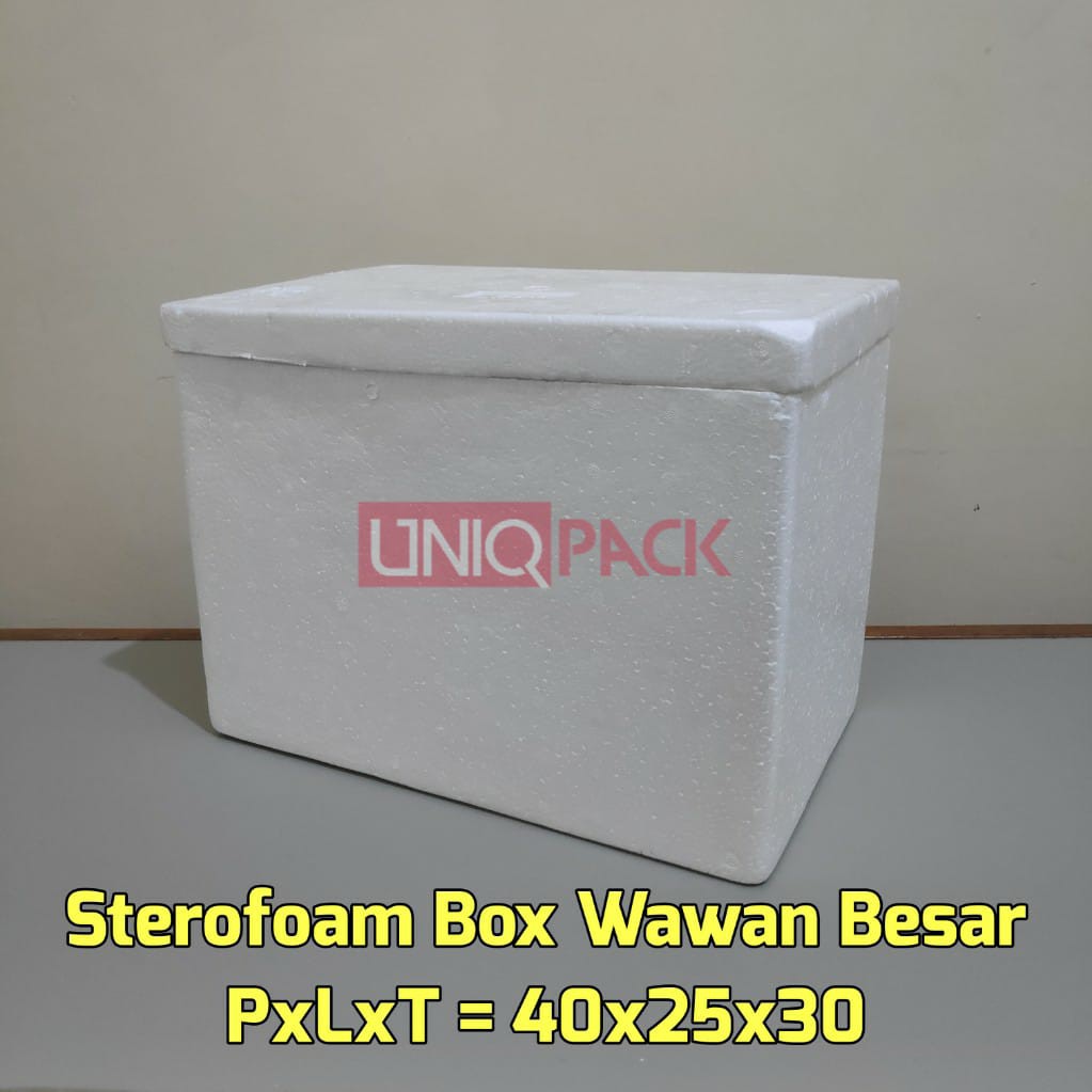 Jual Styrofoam Box Wawan Besar 40x25x30 Cm 1 pcs Shopee Indonesia