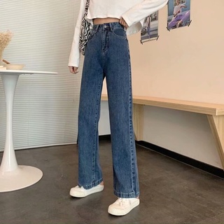 Jual Celana Panjang Wanita Baru Slim-Fit High-Waist Straight-Leg Wide-Leg Jeans Celana Highwaist Wanita | Shopee Indonesia