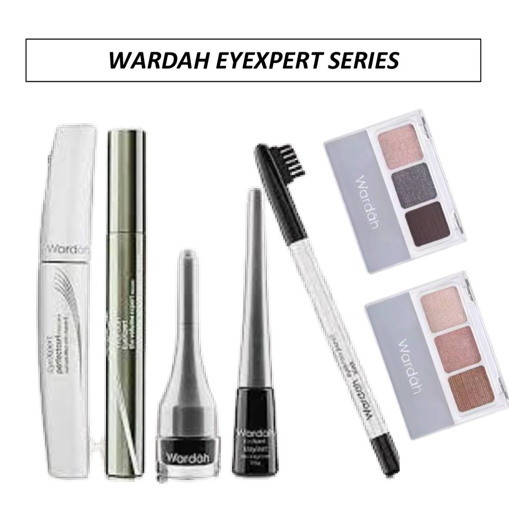 Jual Wardah EyeXpert Eyeliner Black / Aqua Lash Mascara / Staylast