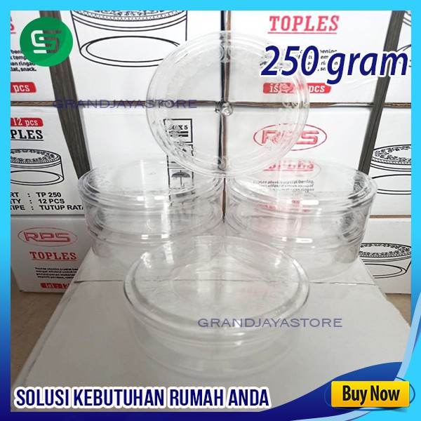 Jual 1 LUSIN Toples kue kering kue nastar 250 gr / TOPLES NASTAR DATAR