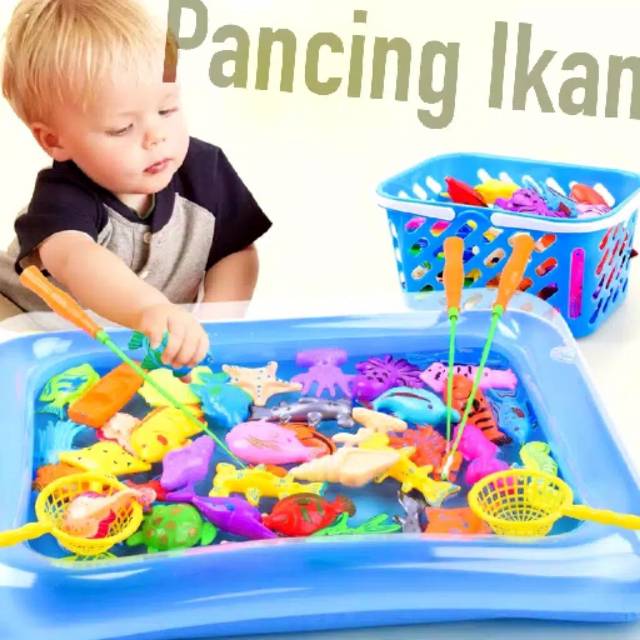 Jual Ready Kolam Pancing Ikan Anak / Kolam Pancing Anak / Kolam Ikan Anak / Hadiah Anak / Mainan Pancing | Shopee Indonesia