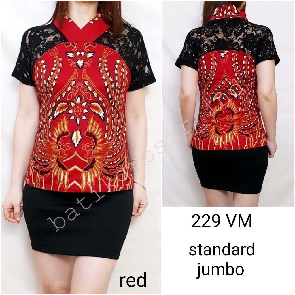 25+ Trend Terbaru Batik Atasan Kombinasi Brokat Imtopsty Turvy