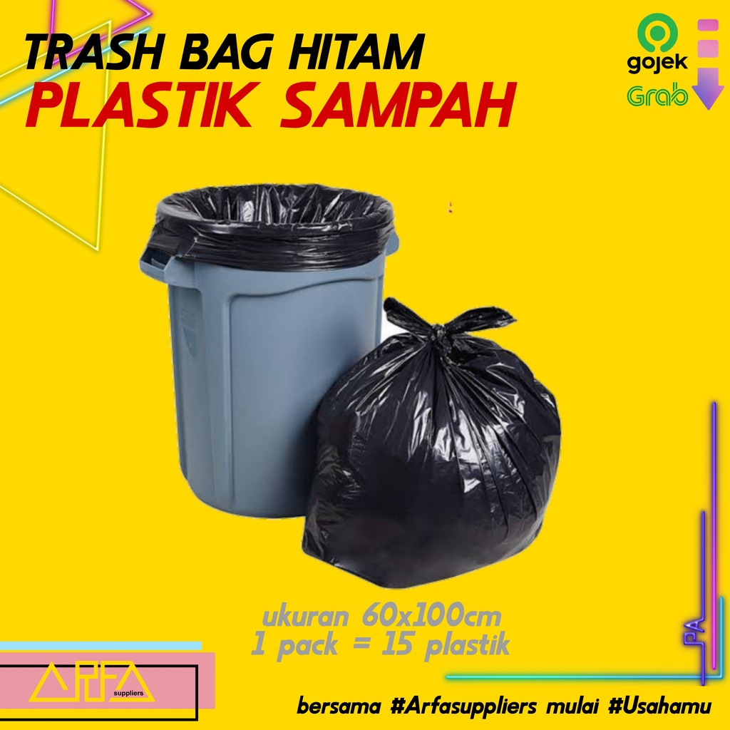 Jual Plastik Sampah Trash Bag 60x100 isi 15pc (1pack) Shopee Indonesia