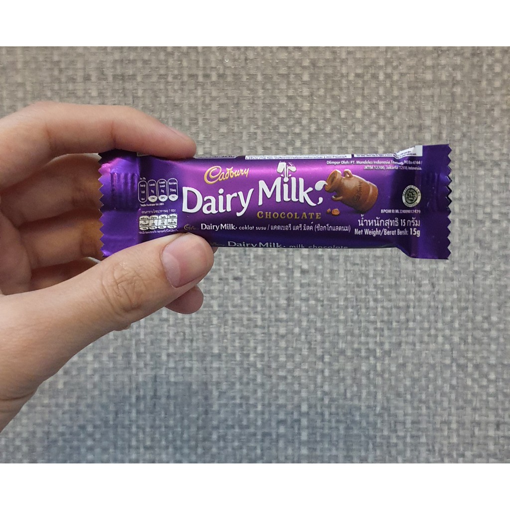Jual Mini Cadbury Dairy Milk Net 15Gr - Cokelat Cadburry Coklat Cadburry Chocolate | Shopee Indonesia