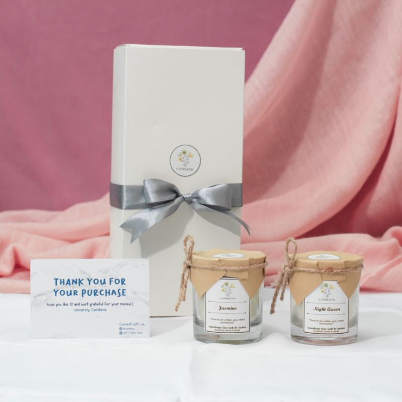 Jual SCENTED CANDLE HAMPERS GIFT BOX PREMIUM LILIN AROMATERAPI TERMURAH