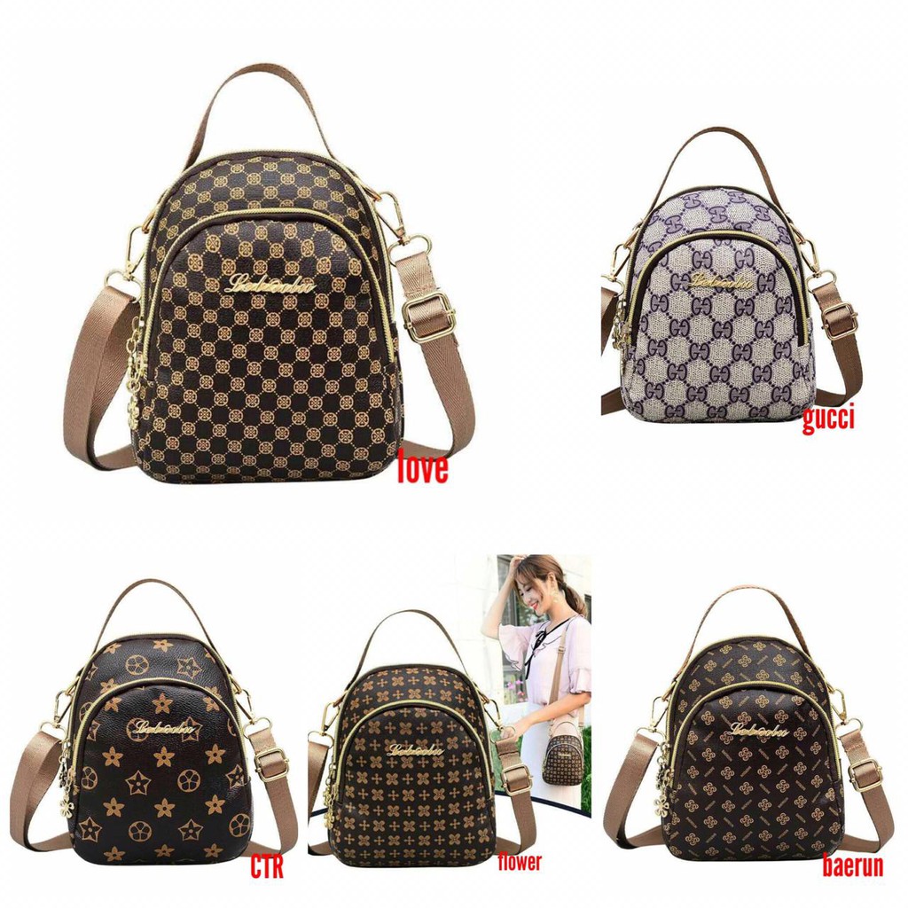 AGB ATM1491 TAS BAHU TAS FASHION MINI GIRL DESIGN MOTIF LV1 GUCC1