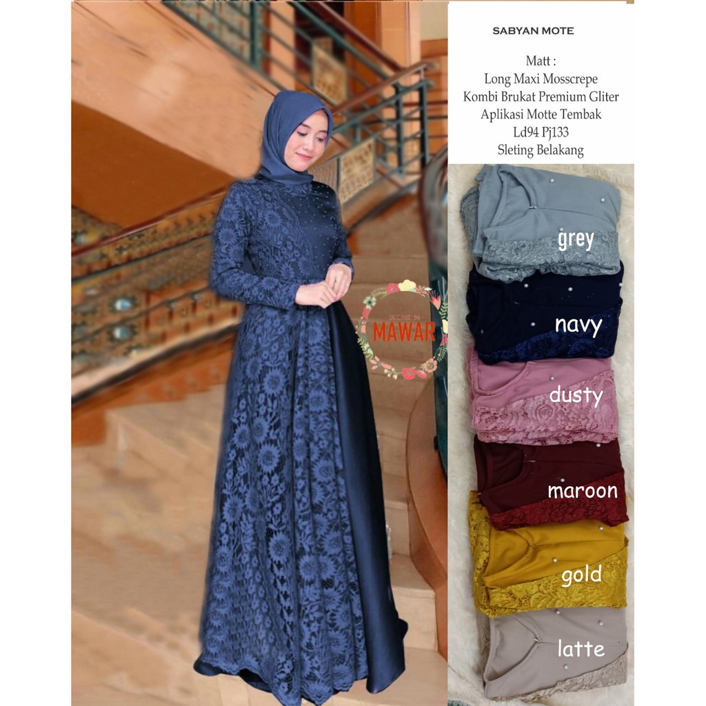 30+ Ide Gamis Sabyan Brokat Luciii Kuvsvet