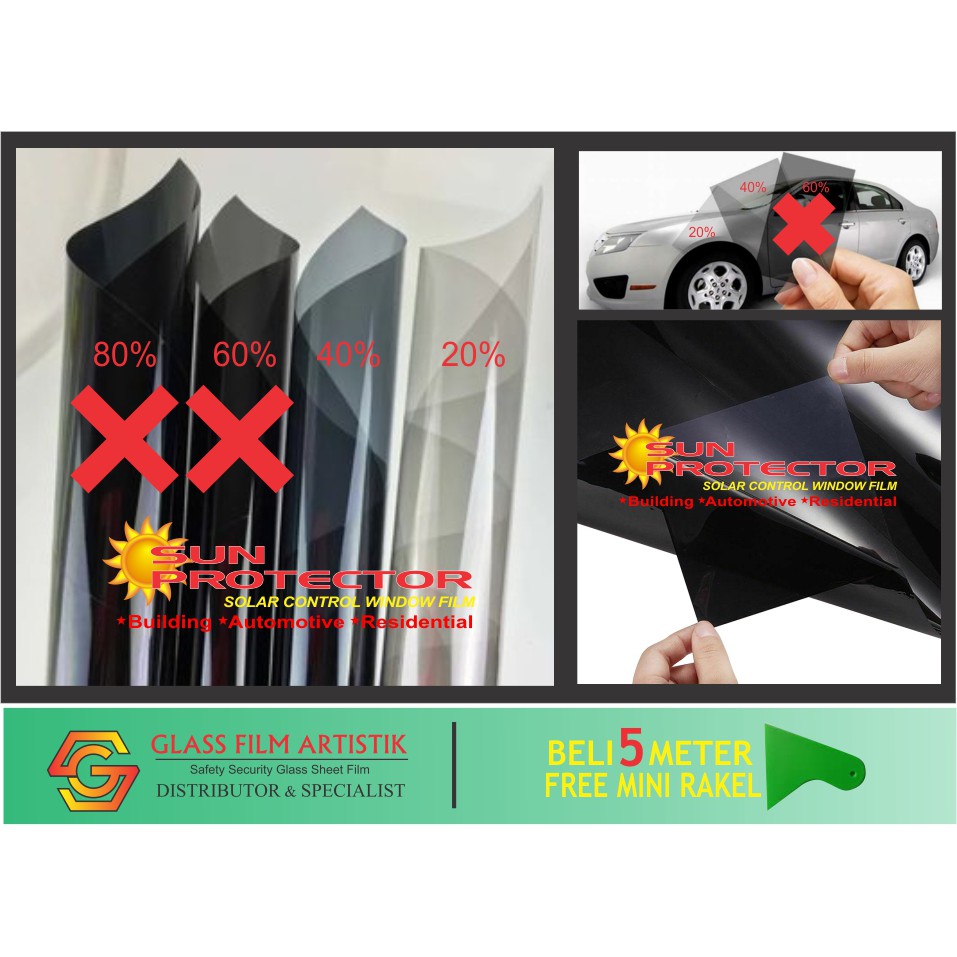 CUCI GUDANG KACA FILM HITAM/KACA FILM RAYBEN Shopee