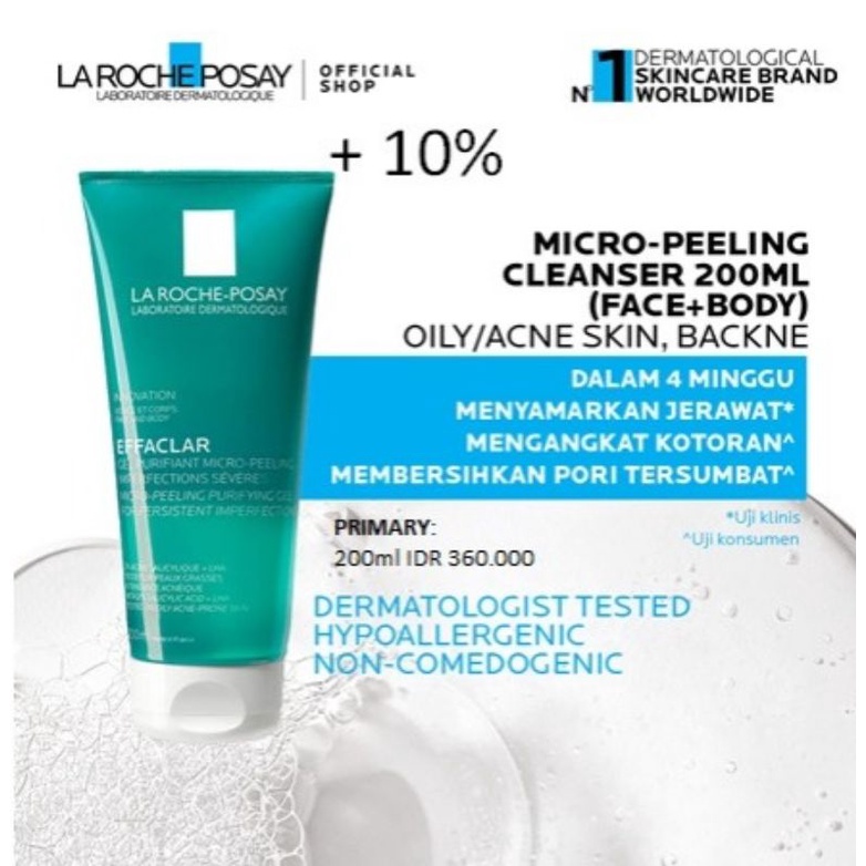 Jual La Roche Posay Effaclar Acne Micro Peeling Gel Cleanser 200ml