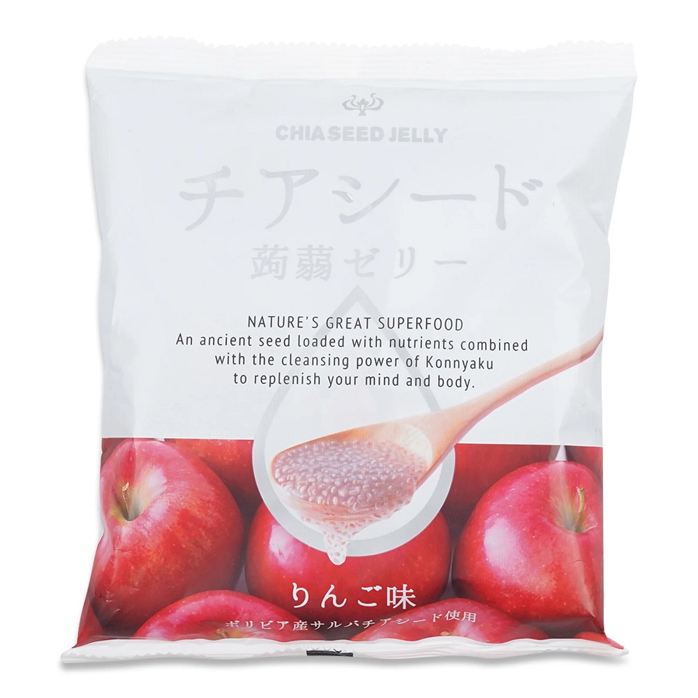 Jual Wakashou Chia Seed Konnyaku Jelly rasa Apple isi 10pcs asal Jepang