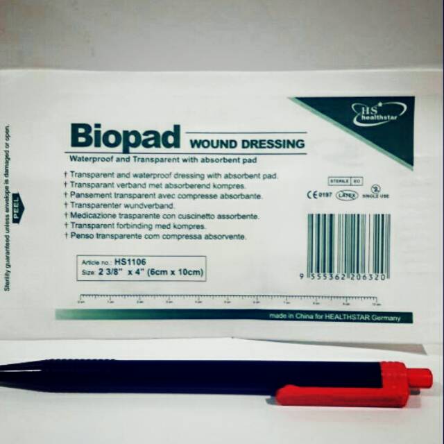 Jual Biopad Wound Dressing 6cm x 10cm / Plester Luka Tahan Air 6cm x