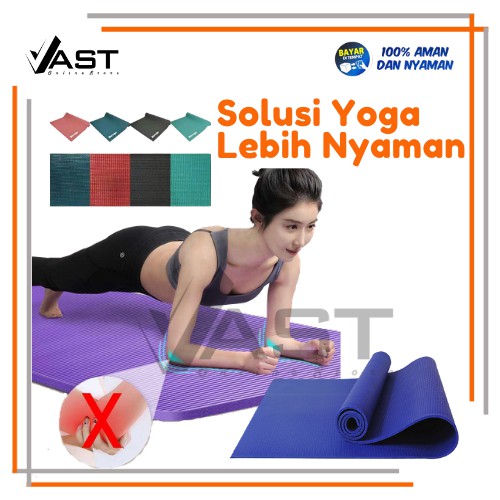 Jual BERWYN Karpet Yoga Alas Olahraga Yoga Mat di rumah Ukuran 173 x 61