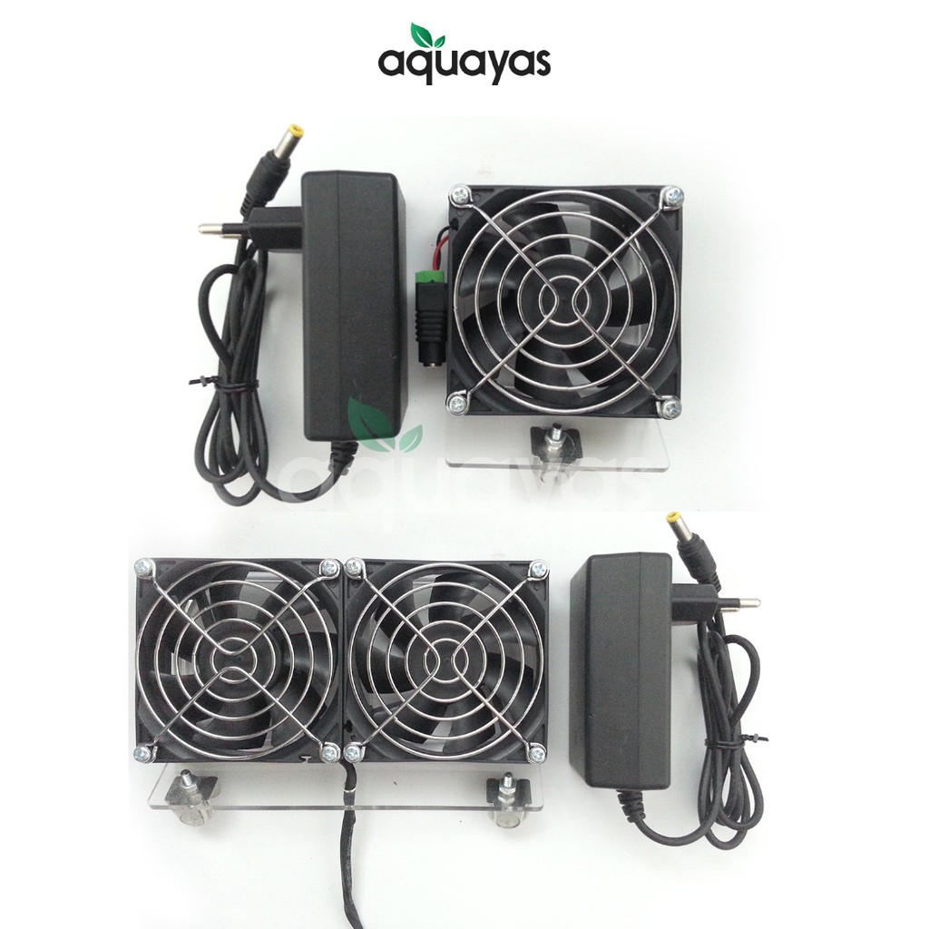 Kipas + Dudukan akrilik cepat menurunkan suhu aquascape 8cm (single