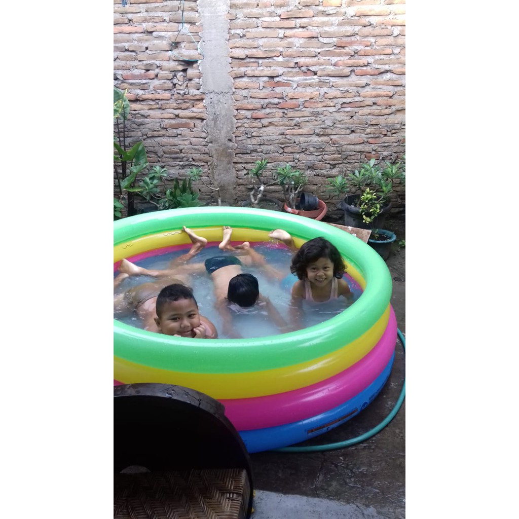 Bestway #51117 Pool Kolam Renang Pelangi Anak 4 ring 157cm Original - kolam  pelangi bestway besar | Shopee Indonesia