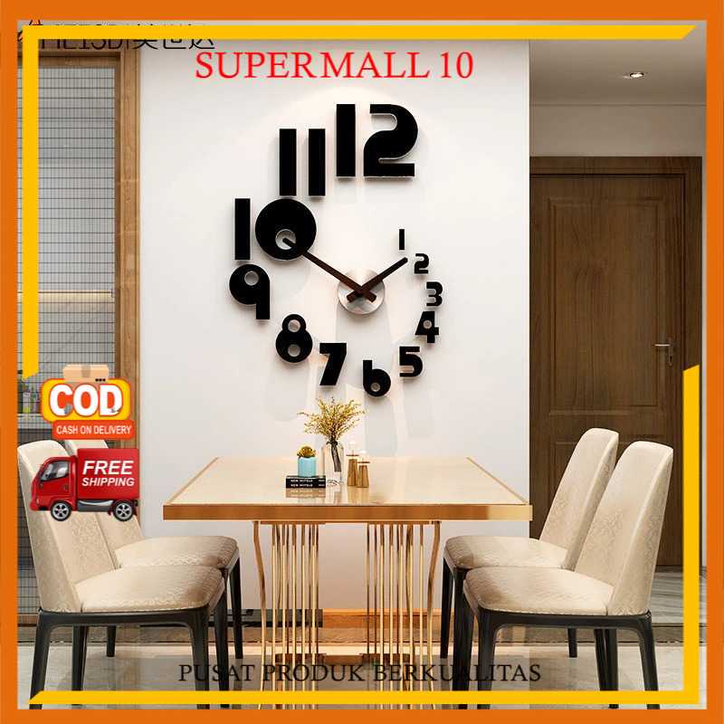 Jual SM MEISD Jam Dinding Besar DIY Giant Wall Clock Modern 120 cm