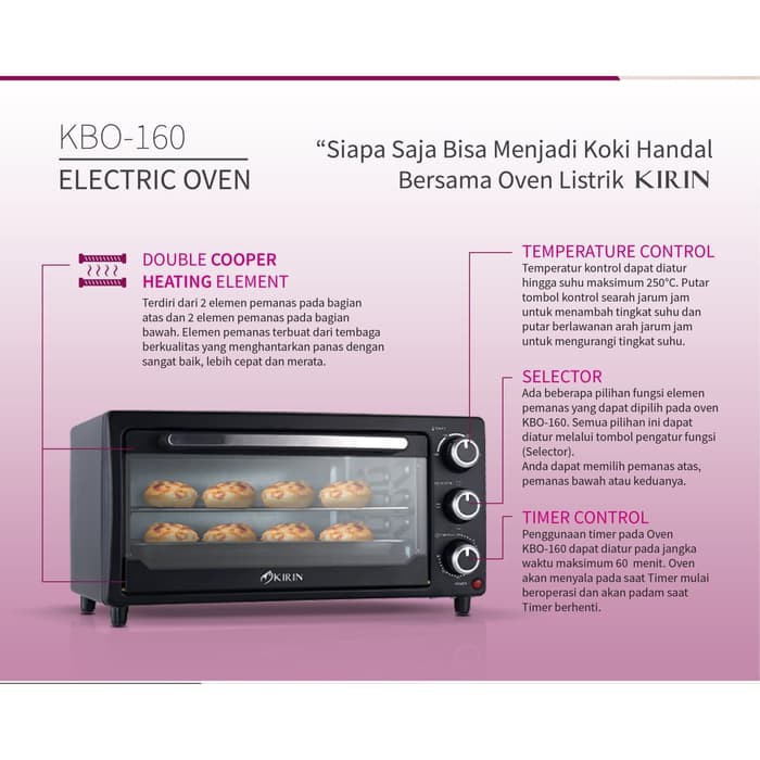 Kirin KBO-160 Beauty Oven KBO160 16 Liter | Shopee Indonesia