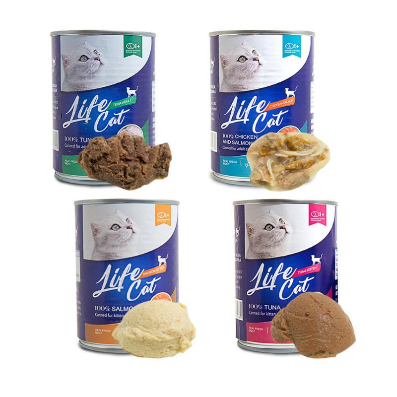 Jual Wet Food Life Cat DERESS Makanan Kucing Kemasan Kaleng 400gr