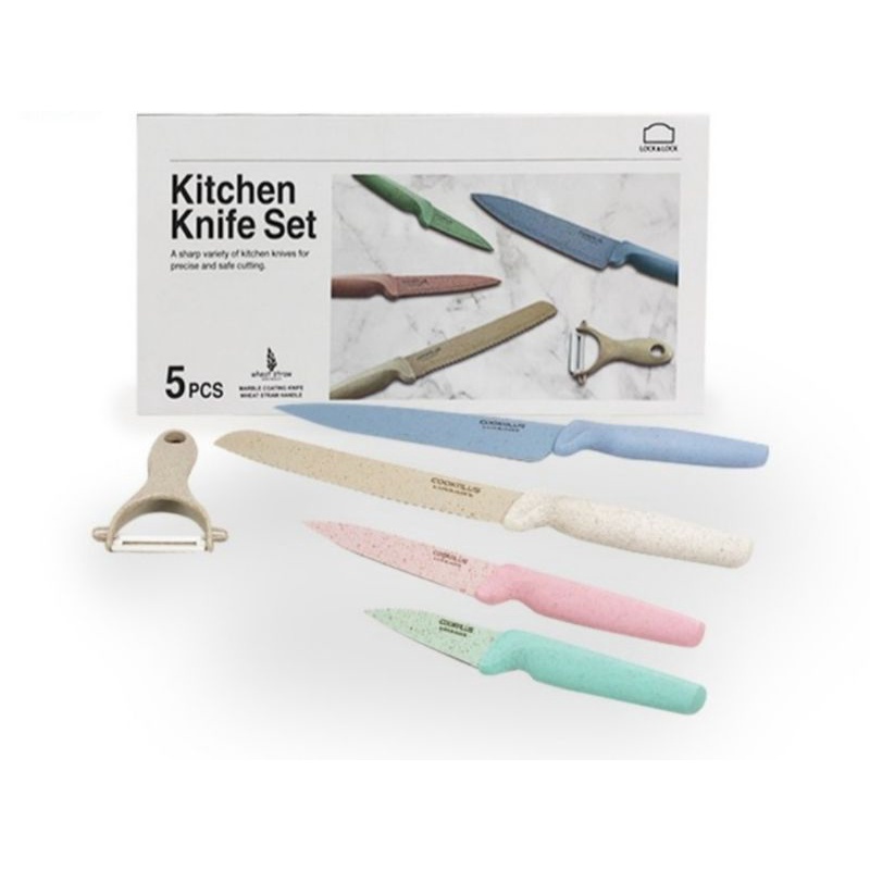 Jual Pisau Dapur Lock&Lock / Lock & Lock Kitchen Knife Set 5 pcs