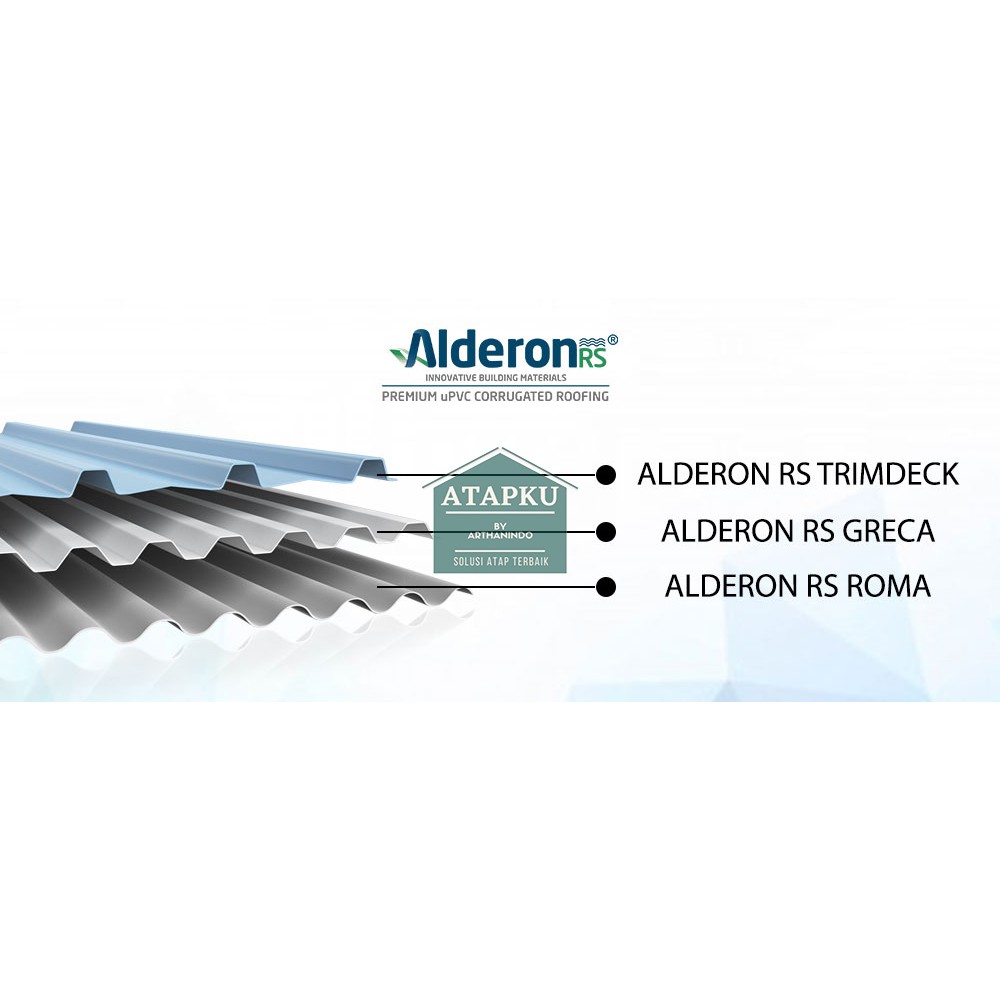 ATAP PVC UPVC ALDERON RS SINGLE WALL 1 LAPIS TEBAL 1.20MM