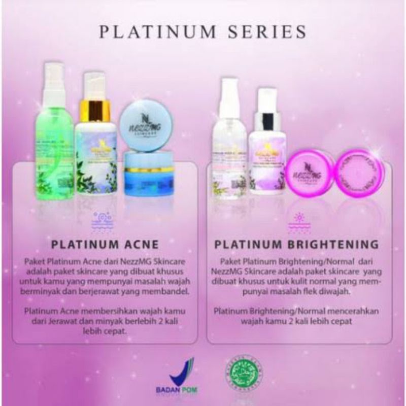 Jual SKINCARE NEZZMG PLATINUM 100 ORIGINAL (BPOM) Shopee Indonesia