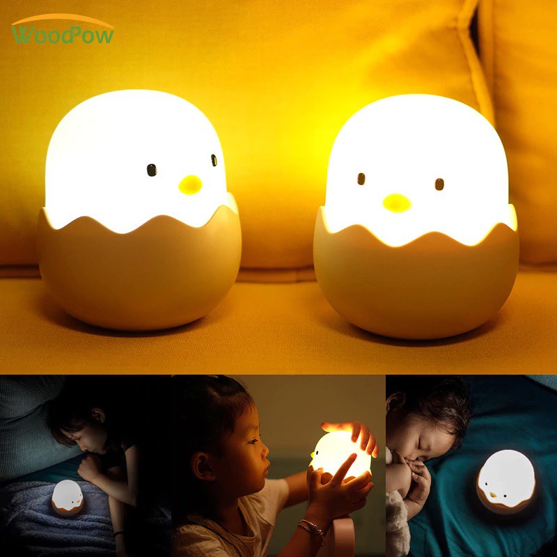 Lampu Tidur Anak Silicone Egg Shell Lucu Lampu Unik