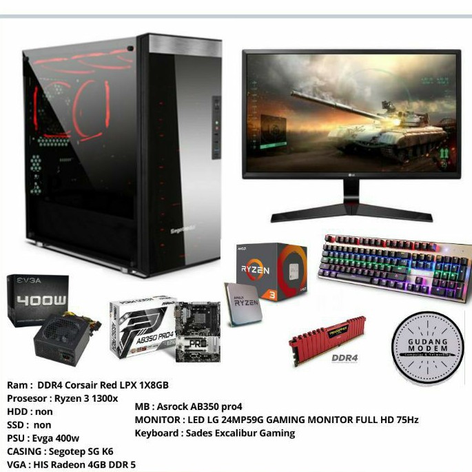 Komputer PC Gaming Design Rendering Amd Ryzen 3 Shopee Indonesia