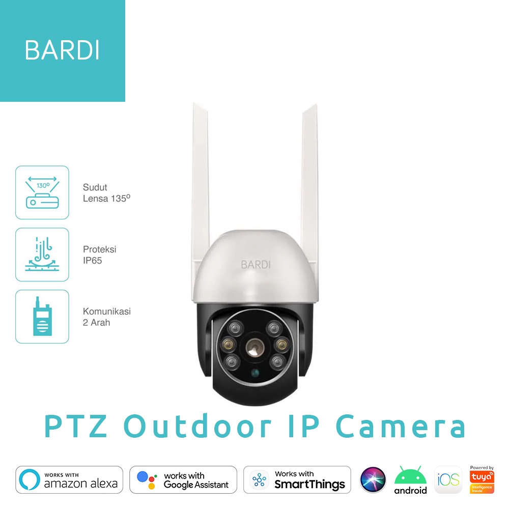 Jual BARDI IP Camera Outdoor PTZ TPD Smart Home Security Wireless CCTV