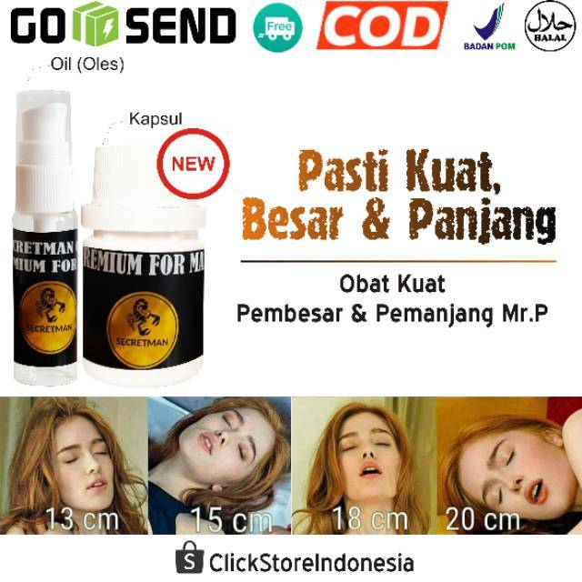 SECRETMAN PEMBESAR ALAT VITAL LAKI LAKI OLES PERMANEN OBAT KUAT PRIA