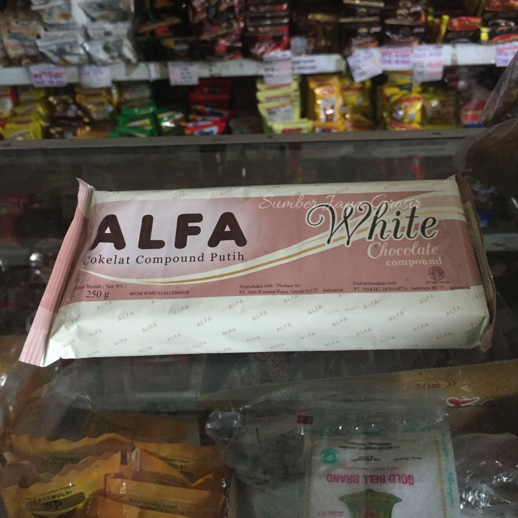 Jual Cokelat Putih Batangan Alfa 250 Gr/ Cokelat Blok / Compound Chocolate | Shopee Indonesia