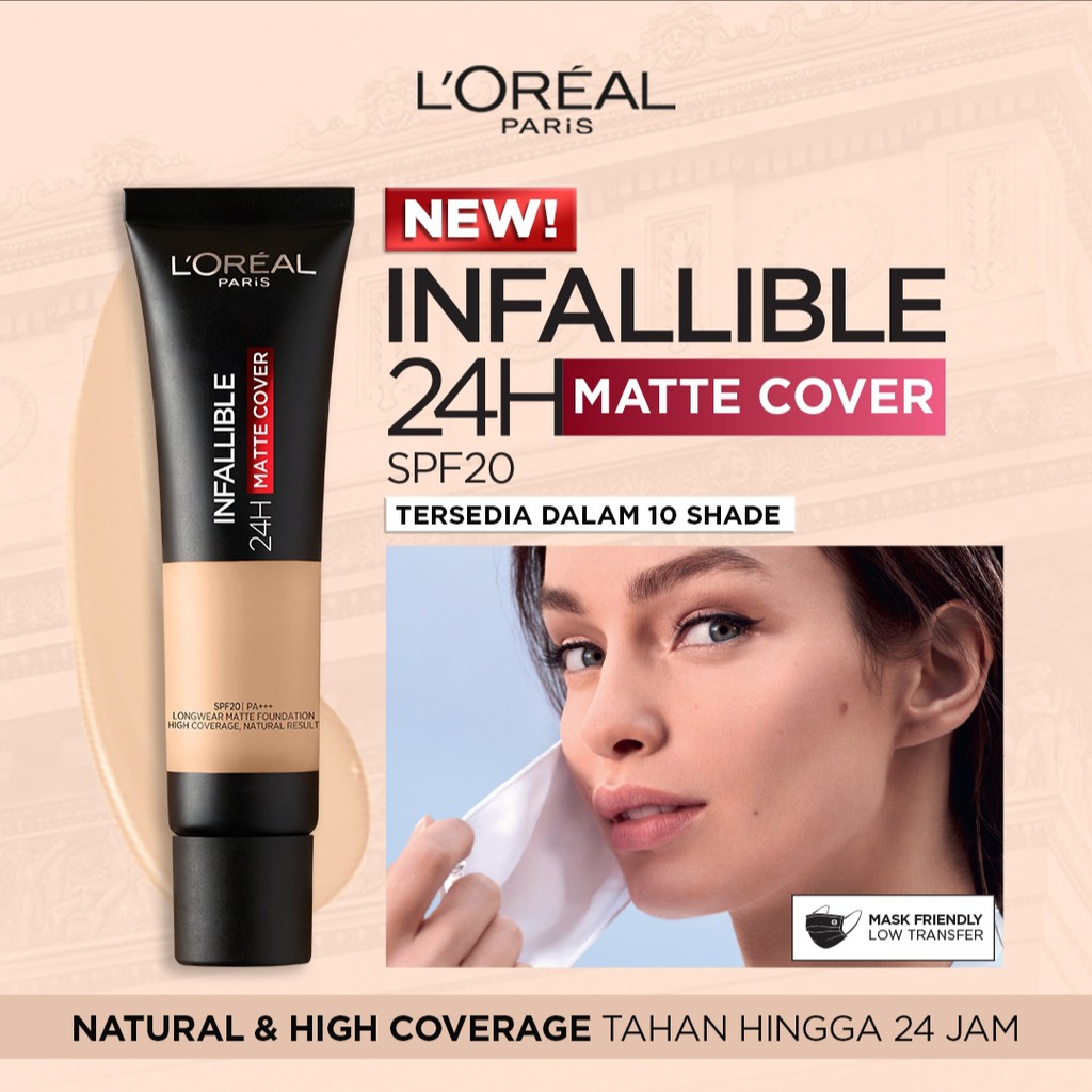 Jual Loreal Infallible 24H Matte Cover Foundation 35 Ml | Shopee Indonesia