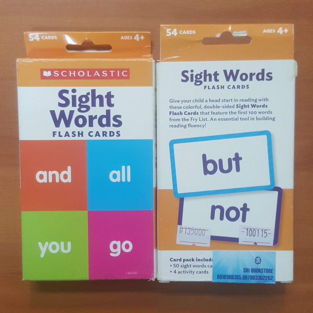 Jual Flash Cards: Sight Words Indonesia|Shopee Indonesia