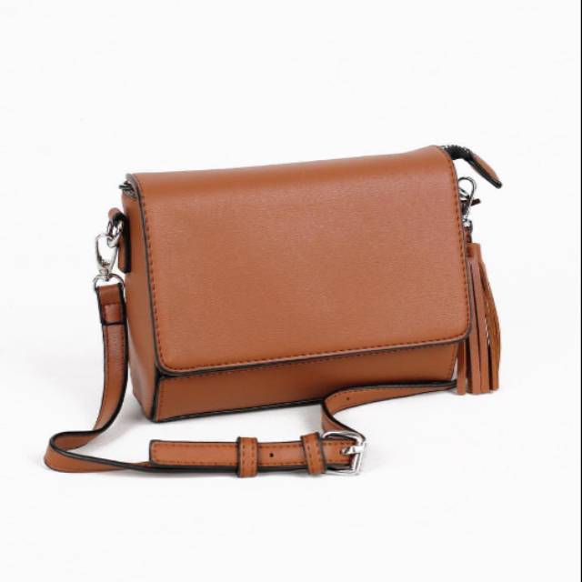 Jual Tas Selempang Wanita Kulit Import Warna Coklat | Shopee Indonesia