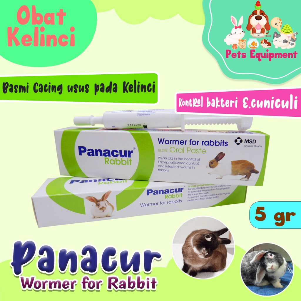 Jual PANACUR WORMER FOR RABBITS ORAL PASTE/obat cacing kelinci