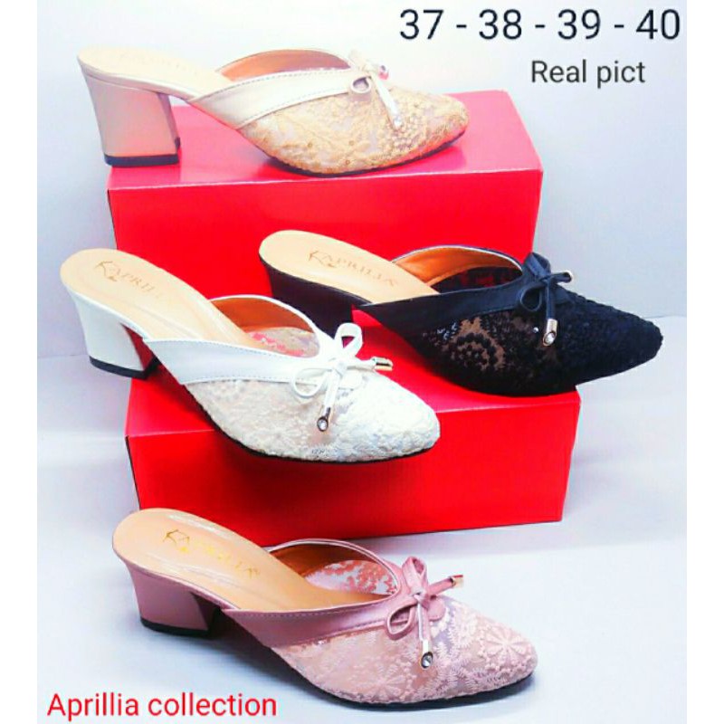 sandal /sepatu wanita hak tinggi/sendal Brukat/sandal