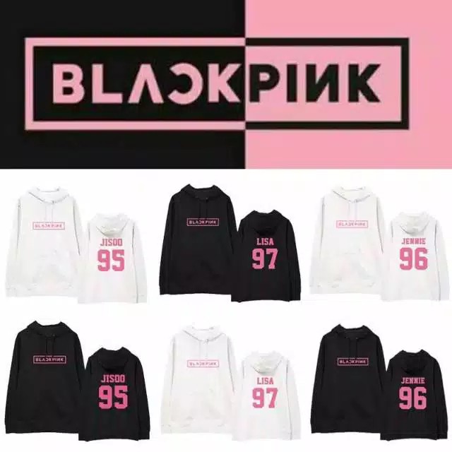 Jual HOODIE KPOP BLACKPINK NAMA DAN NOMOR "JENNIE, LISA, ROSE, JISOO(04)