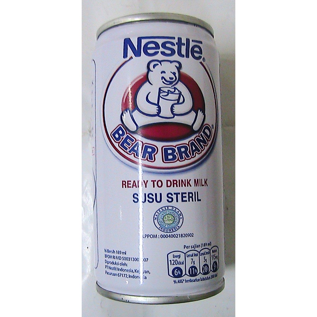 Nestle Susu Steril Bear Brand/Susu Beruang 189ml Shopee