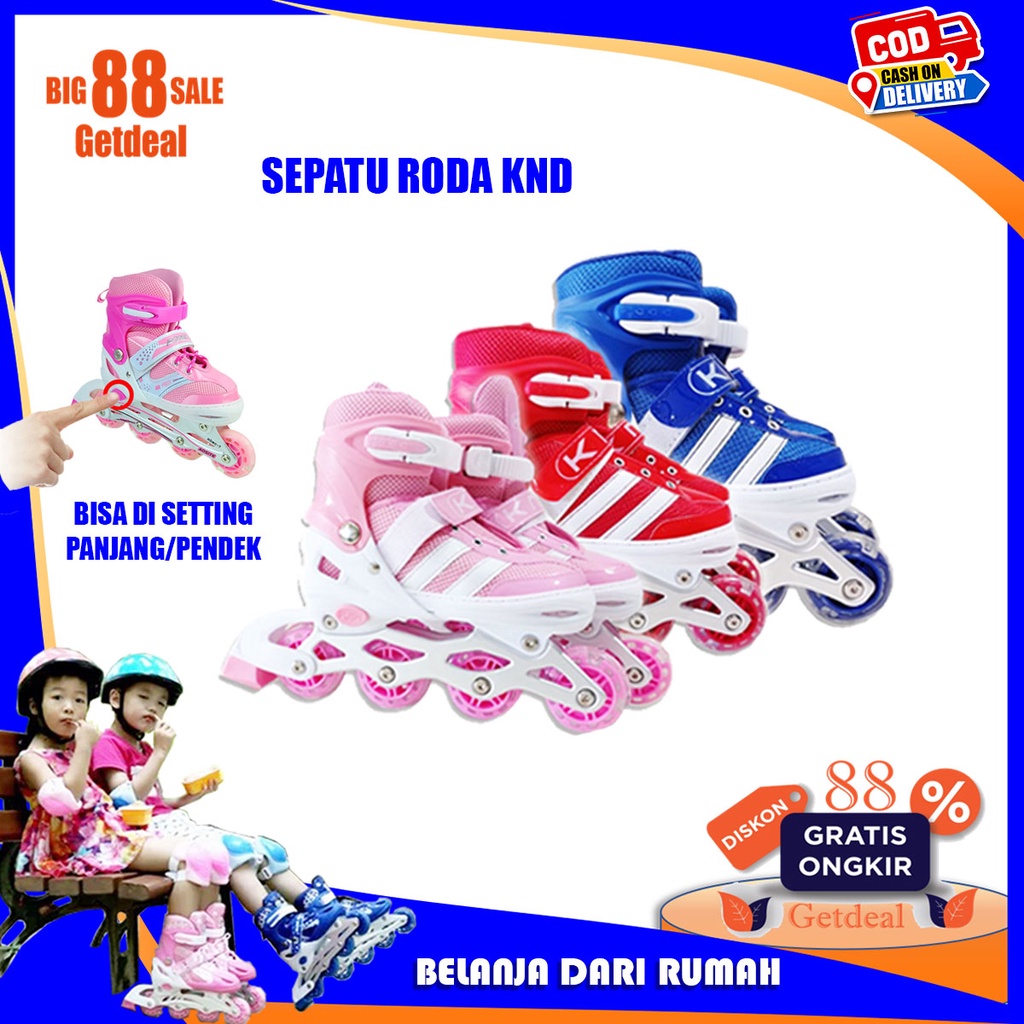 Sepatu Roda Inline Adjustable Untuk Anak LakiLaki / Perempuan Power