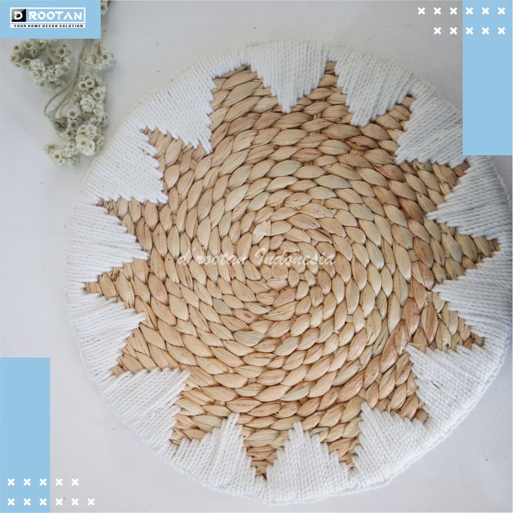 Jual PLACEMAT RAJUT MULTIFUNGSI / PLACEMAT ECENG GONDOK / WALL DECOR