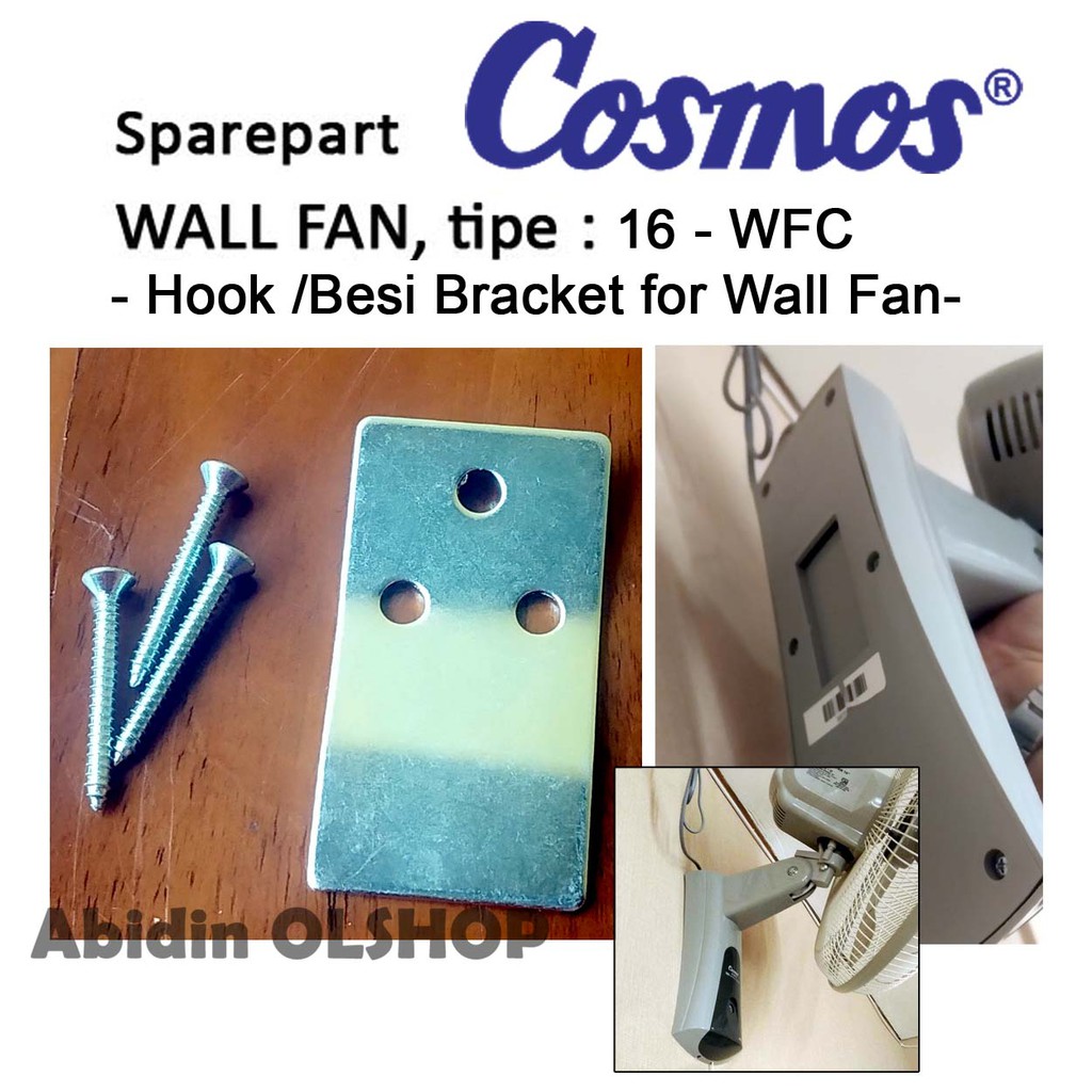 Jual Spare part kipas angin COSMOS tipe Wall Fan 16WFC Hook Besi
