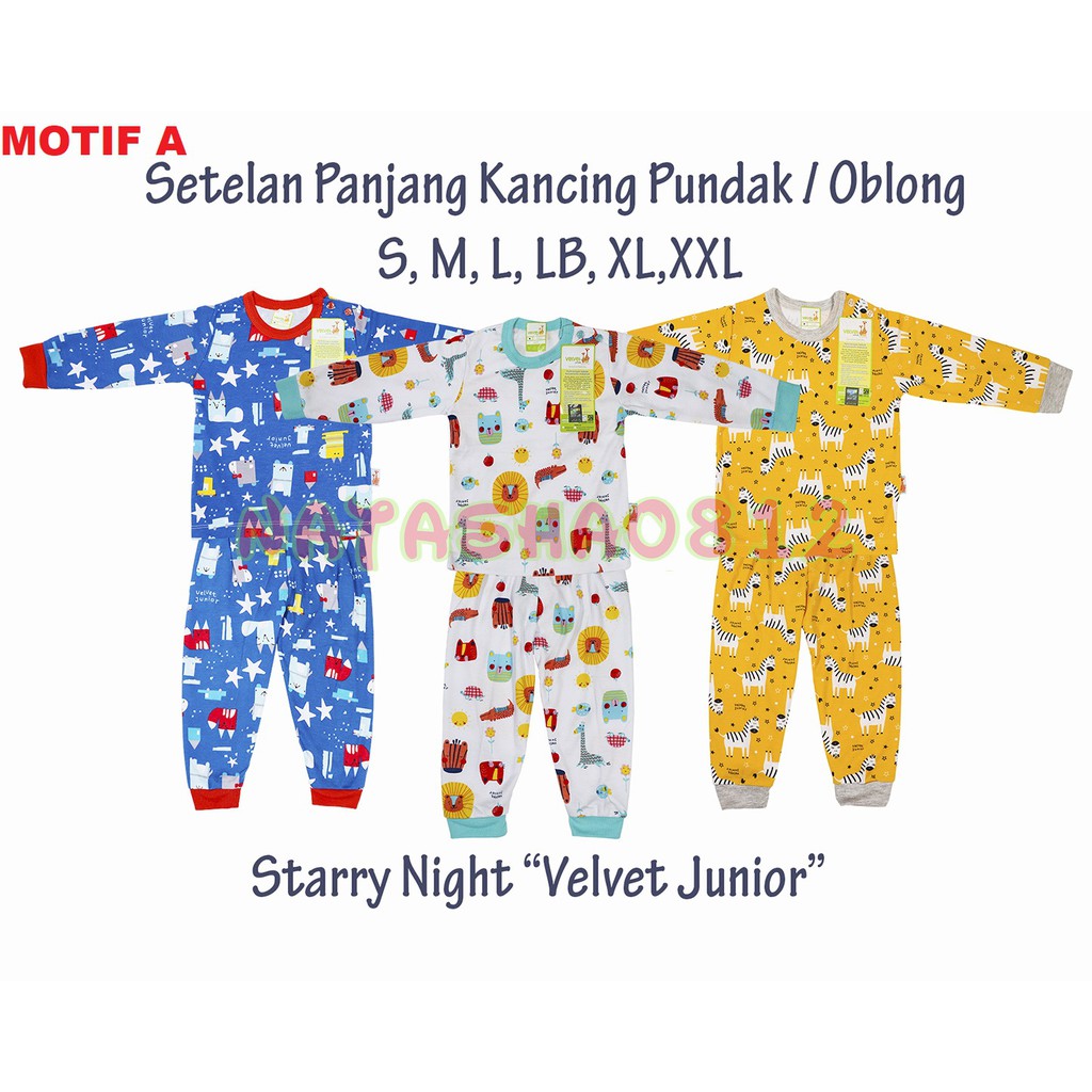 VELVET JUNIOR Setelan Panjang Velvet Junior ukuran S M L LL XL XXL