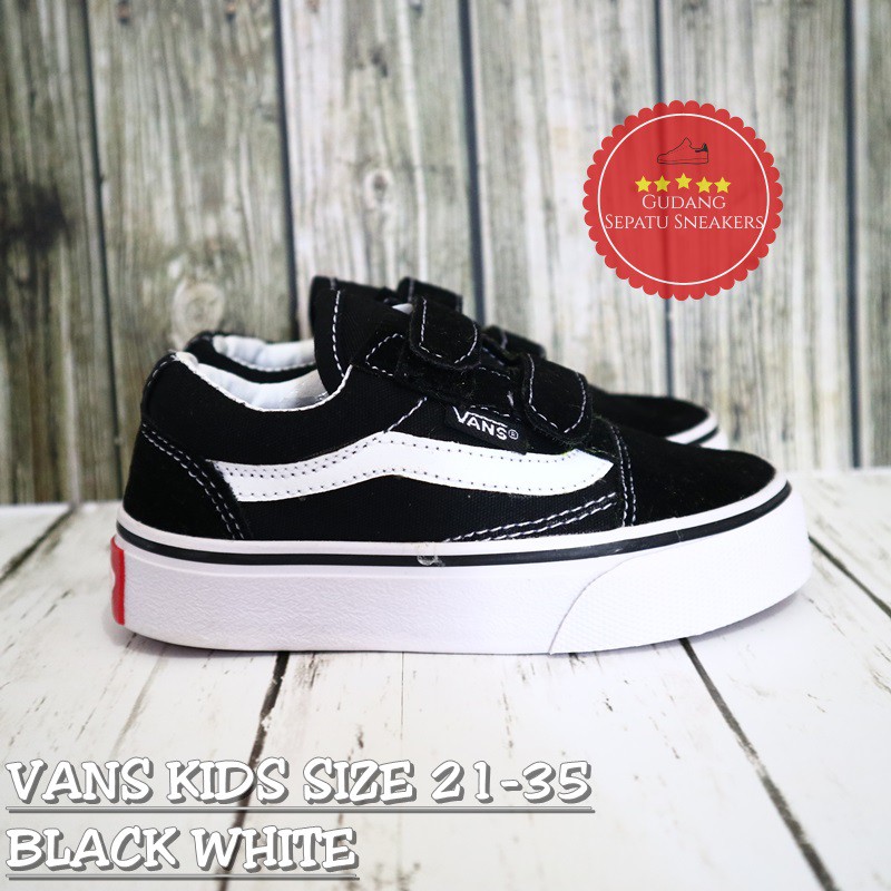 GSN SEPATU SNEAKERS KASUAL SEKOLAH VANS KIDS OLD SKOOL ANAK LAKI
