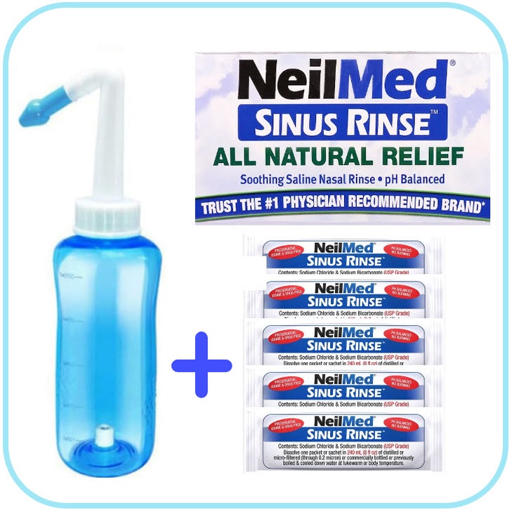 Jual Nasal Rinse Bottle 300 ml + 5 Sachet Neilmed Nasal Rinse Indonesia