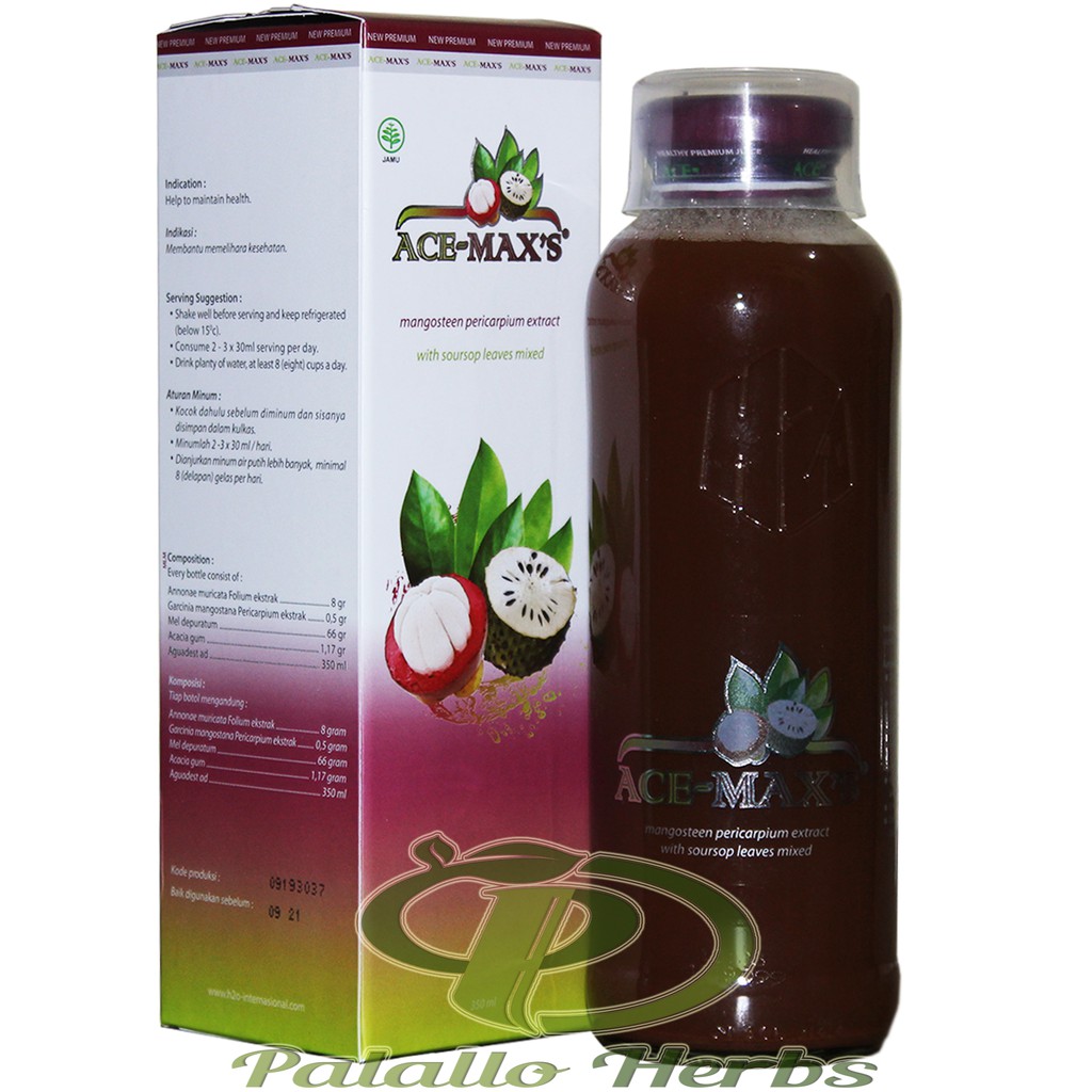 ace max maxs max's acemax's jus kulit manggis+daun sirsak Shopee