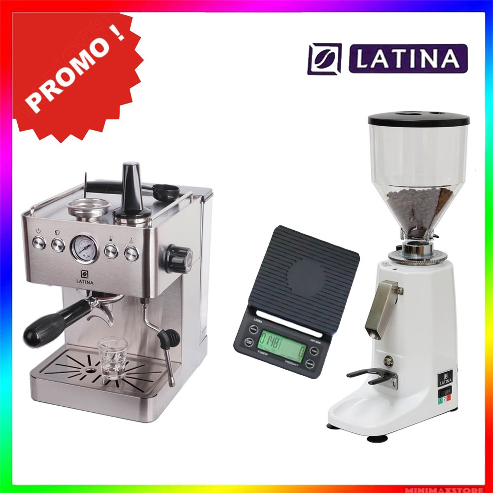 Jual PROMO Paket Latina Espresso + Grinder Primo X60M Timbangan Scale
