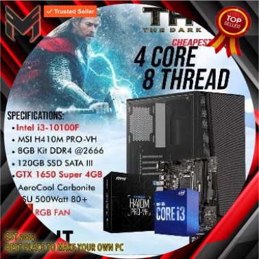 Jual Thor Version 4 Core 8 Thread Gaming Pc, Gtx 1650 4Gb Win10 Original -  Gratis Ongkir Indonesia|Shopee Indonesia