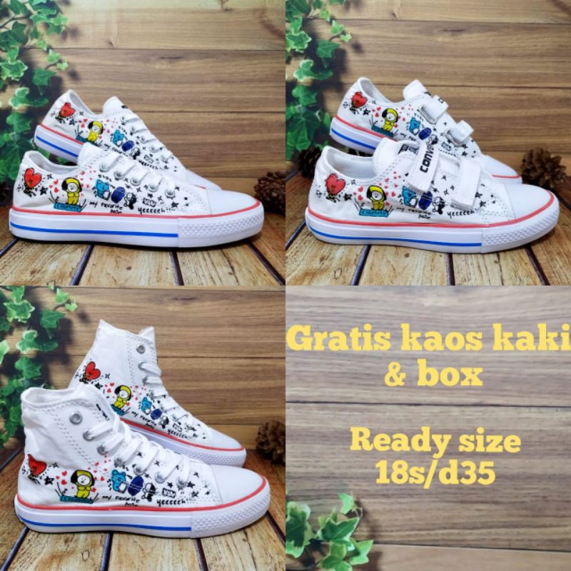 READY 1835 / USIA 1 SAMPAI 10 TAHUN SEPATU ANAK PEREMPUAN BTS BT21