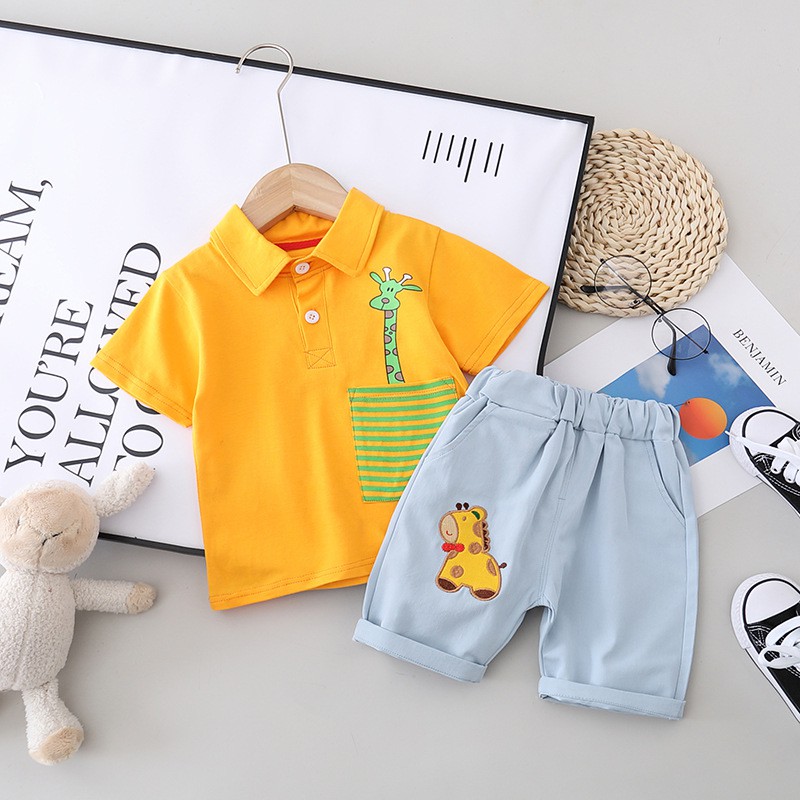 SETELAN ANAK IMPORT KJ57 BAJU ANAK LAKI LAKI KERAH POLO