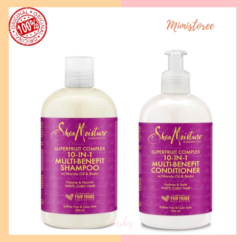 Jual Shea Moisture Sheamoisture Superfruit Complex 10 In 1 Renewal System Conditioner Shampoo 384Ml | Shopee Indonesia