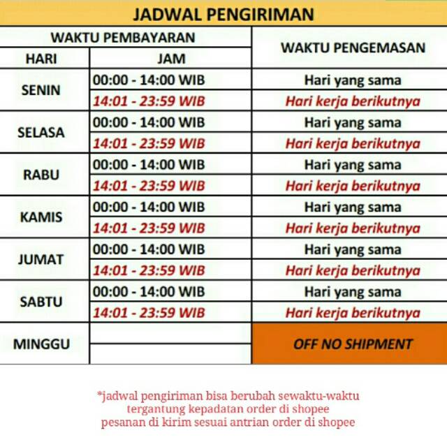 Contoh Jadwal Pengiriman Barang Bakul Soal