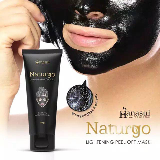 Jual [ BPOM ] MASKER WAJAH PEMBERSIH KOMEDO JERAWAT NATURGO HANASUI